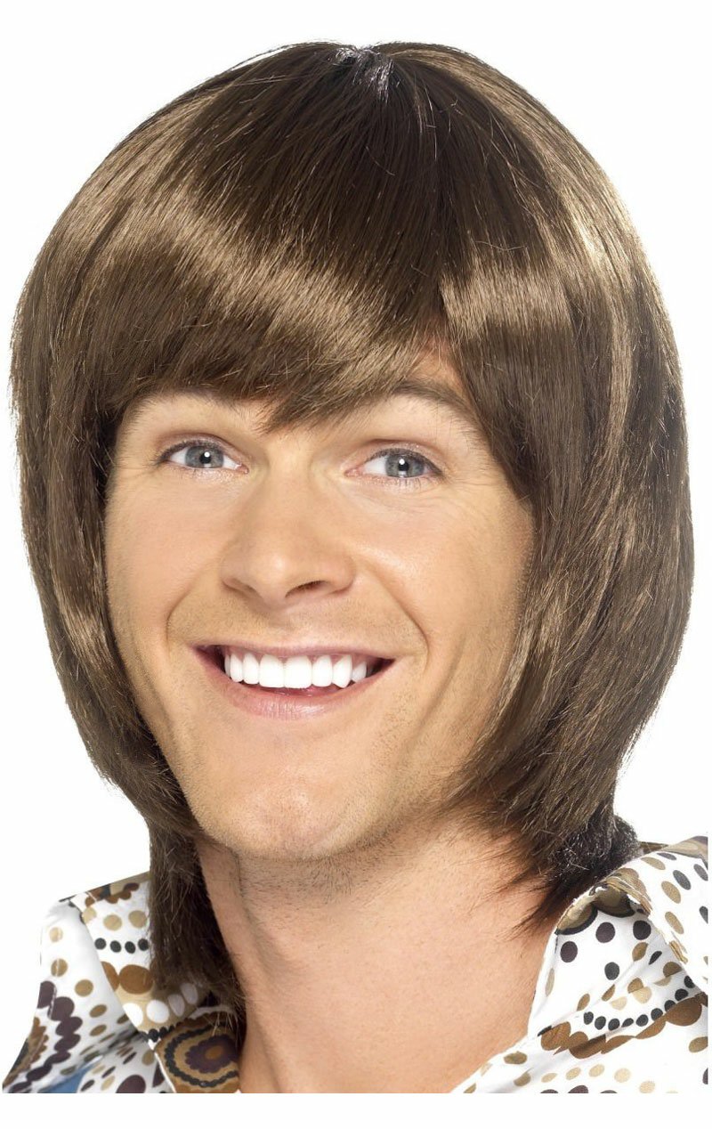 70s Popstar Brown Wig - Simply Fancy Dress