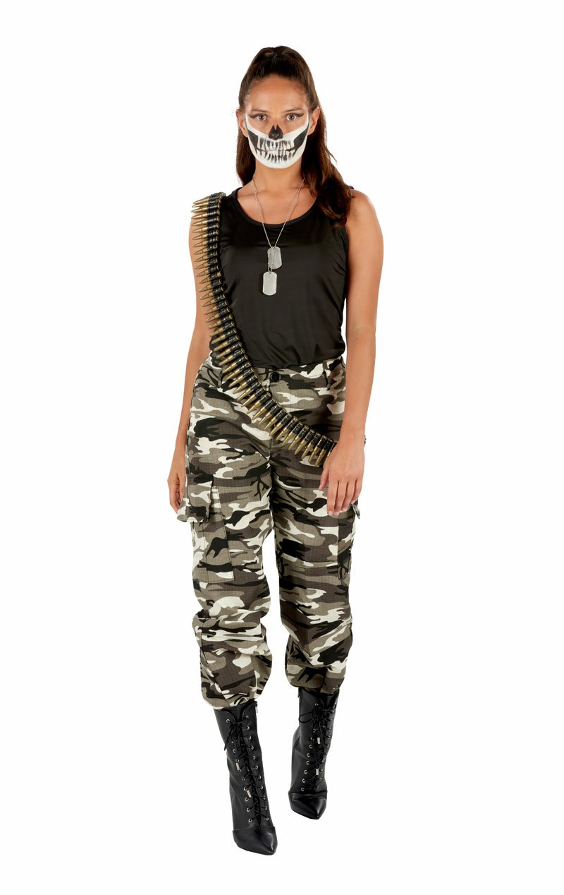 Adult Arctic Camo Army Girl Fancy Dress Costume - Simply Fancy Dress