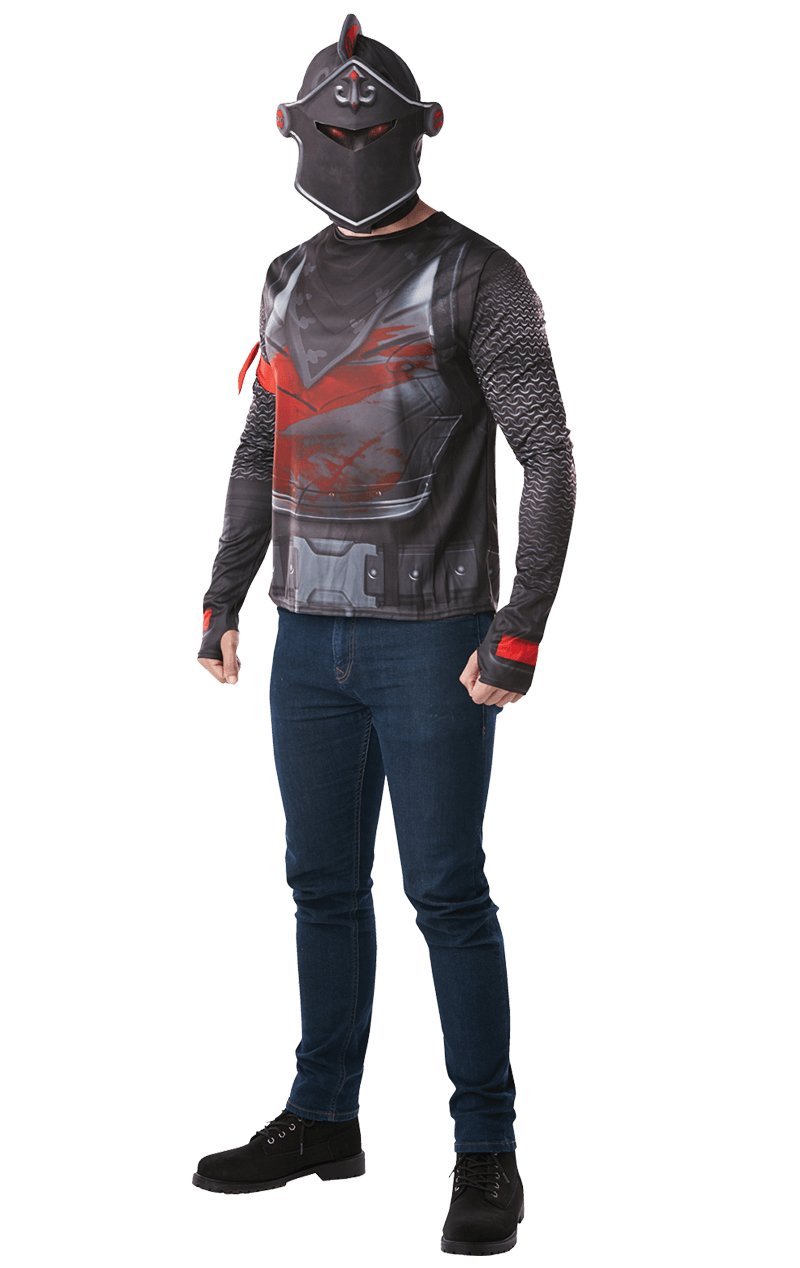 Adult Black Knight Top and Snood Costume - Simply Fancy Dress