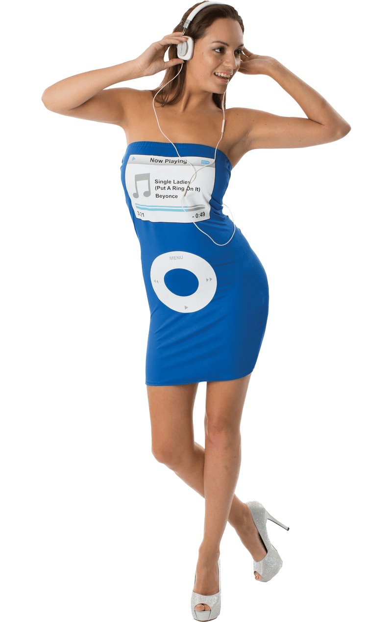 Adult Blue Music Player Dress - Simply Fancy Dress