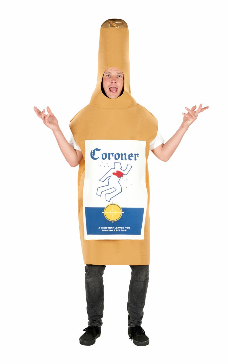 Adult Coroner Beer Bottle Costume - Simply Fancy Dress