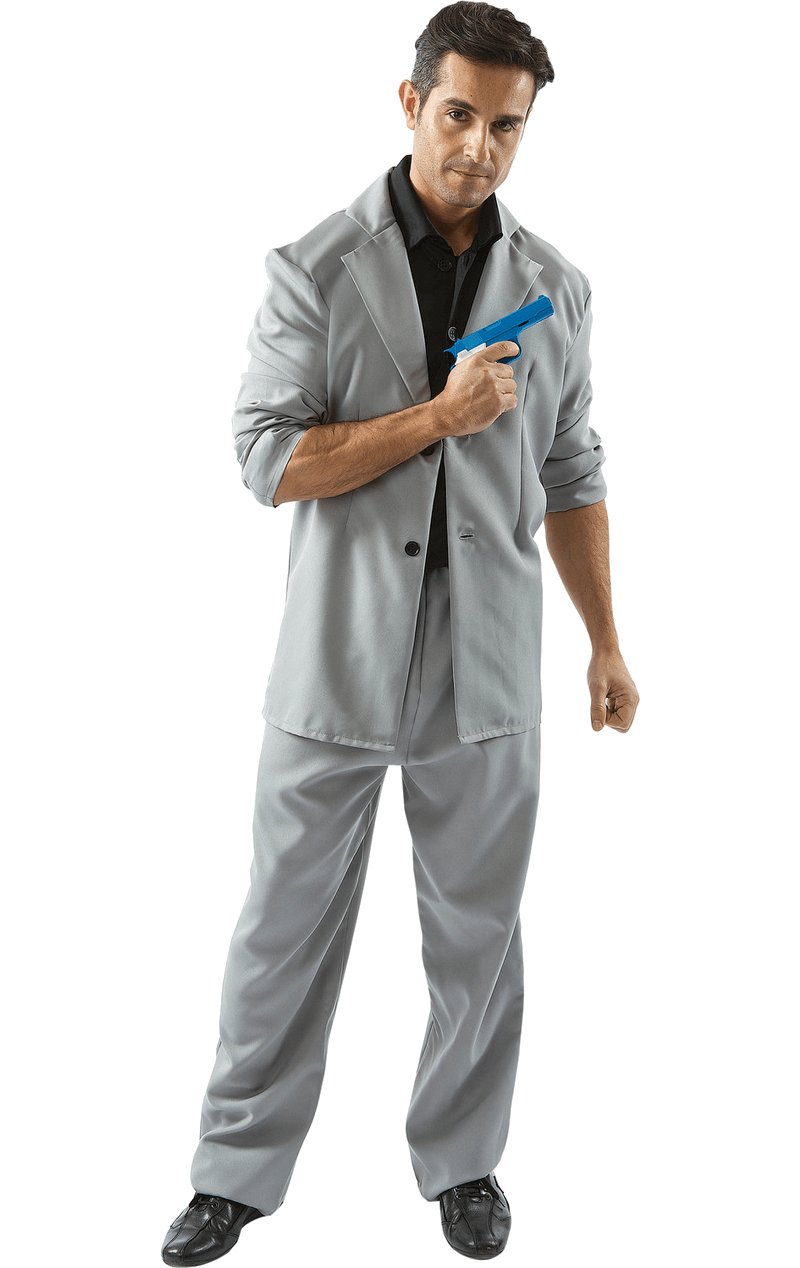 Adult Florida Detective (Black and Grey) Costume - Simply Fancy Dress