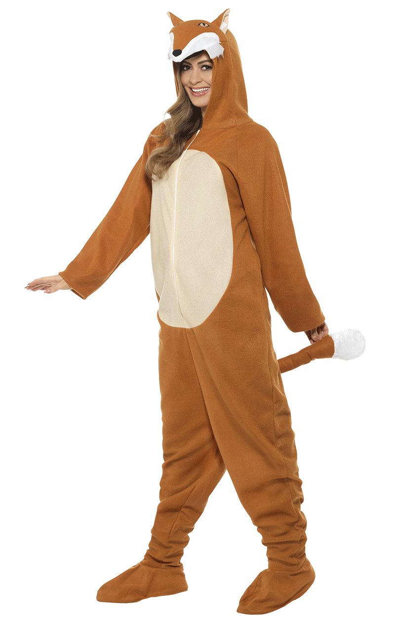 Adult Fox Onesie Animal Costume - Simply Fancy Dress