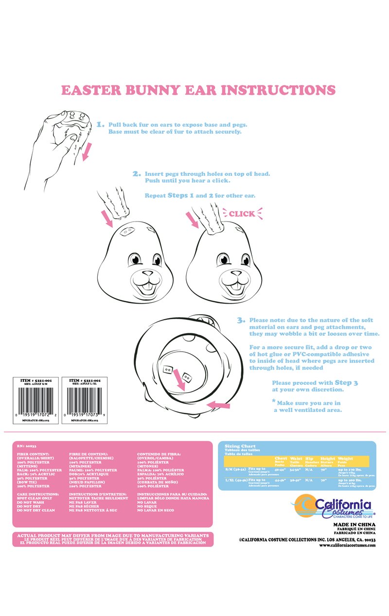 Adult Happy Easter Bunny Costume - Simply Fancy Dress