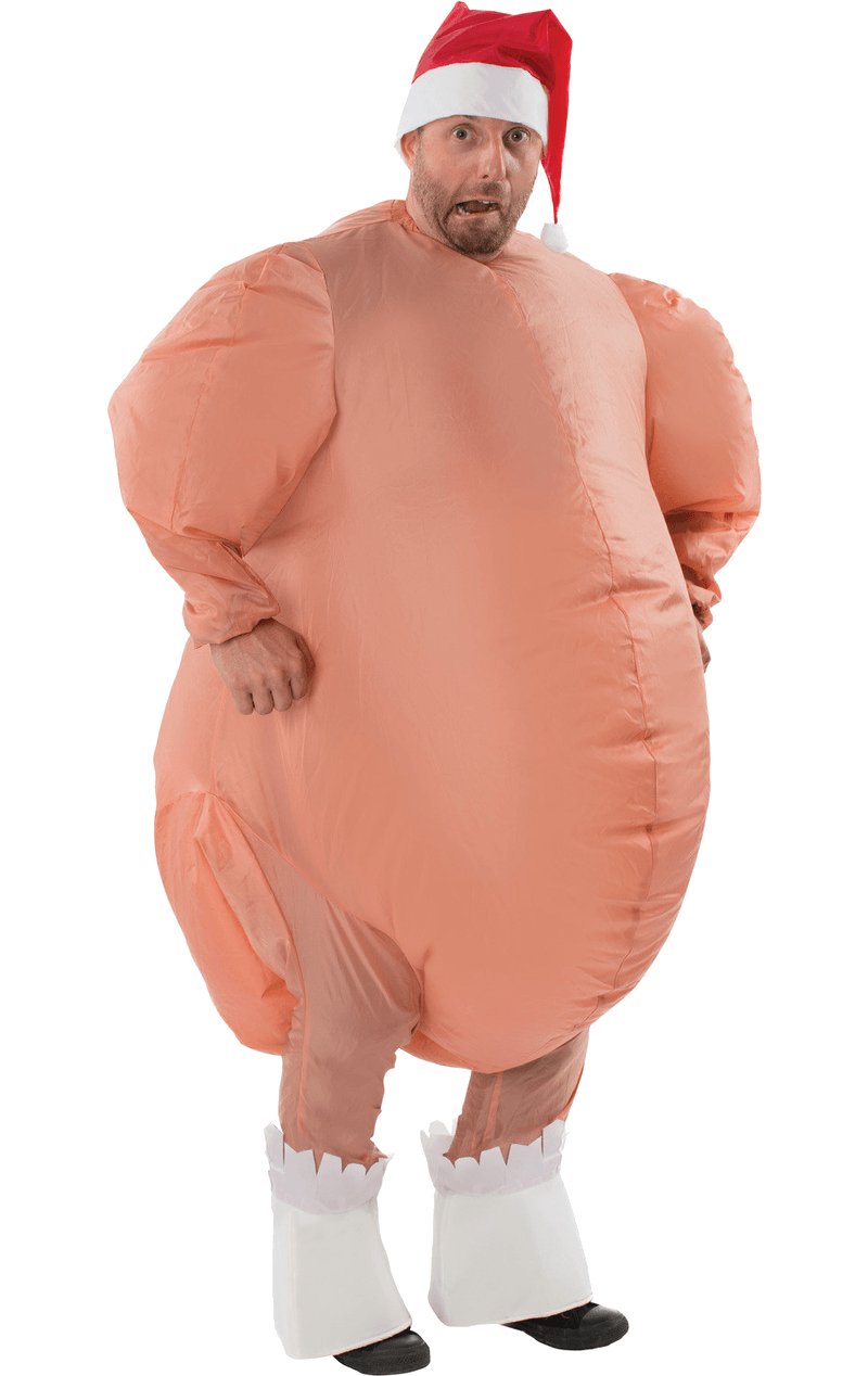 Adult Inflatable Christmas Roast Turkey Costume - Simply Fancy Dress