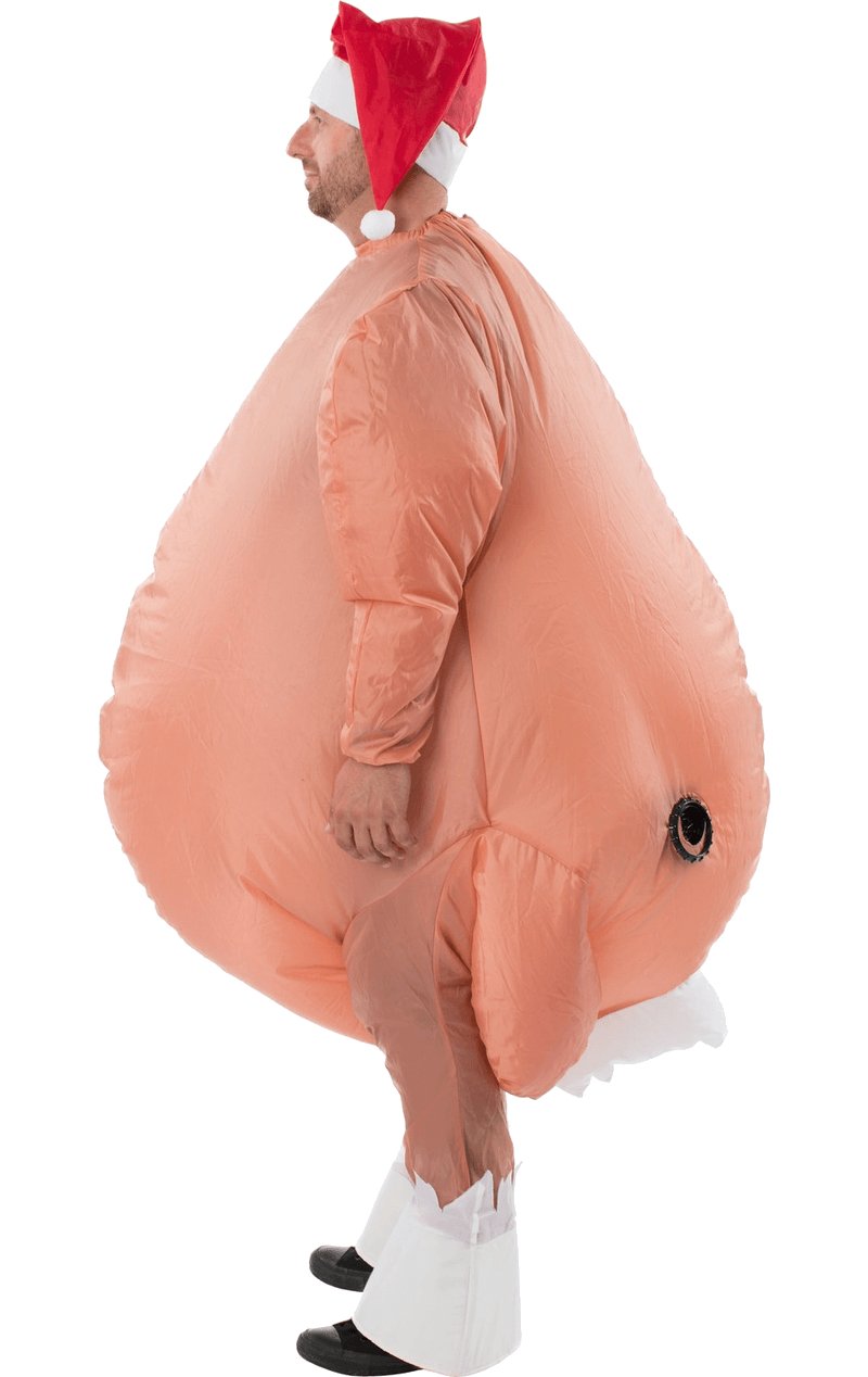 Adult Inflatable Christmas Roast Turkey Costume - Simply Fancy Dress