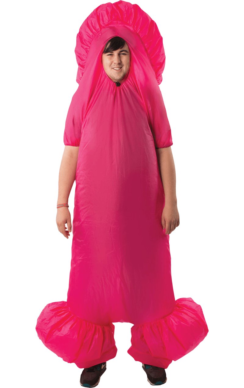 Adult Pink Inflatable Penis Fancy Dress Costume - Simply Fancy Dress