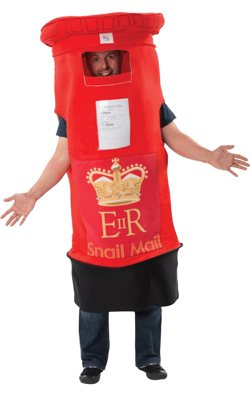 Adult Postbox Fancy Dress Costume - Simply Fancy Dress