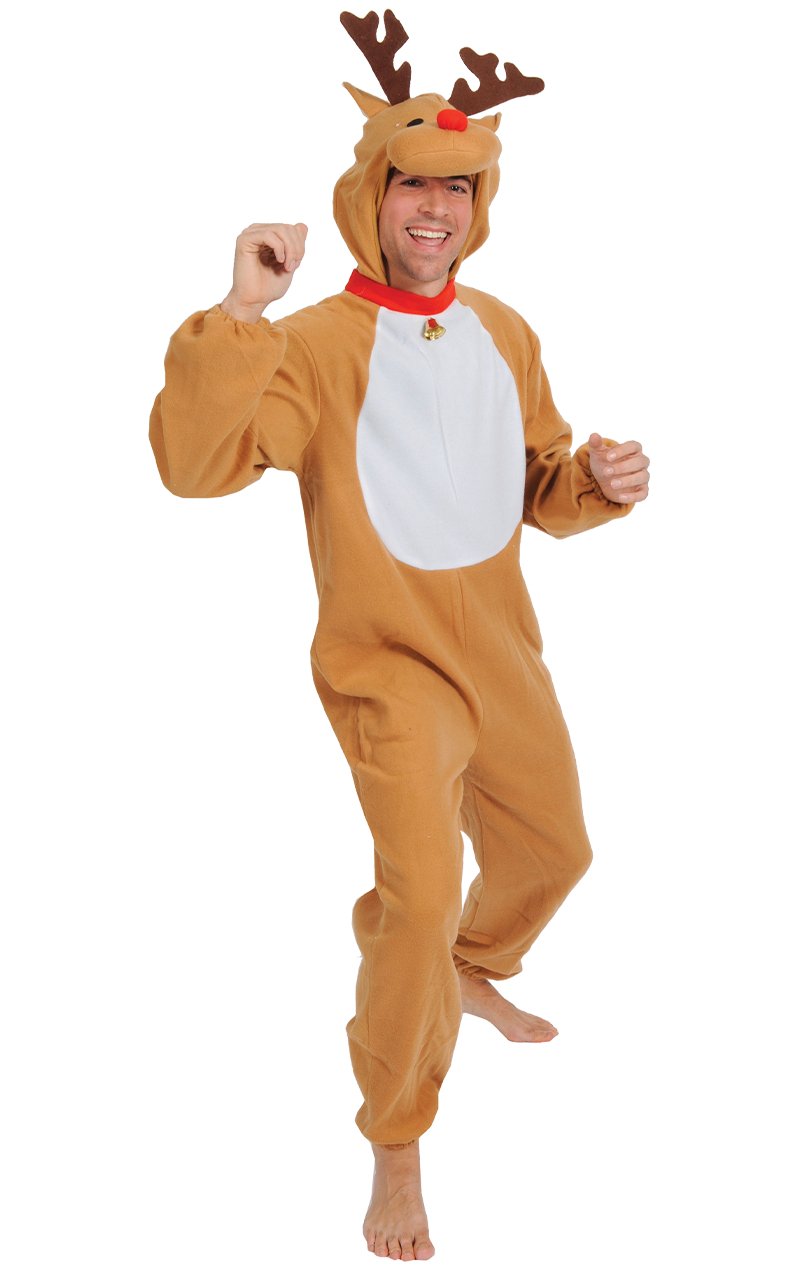 Adult Red Nosed Reindeer Costume - Simply Fancy Dress