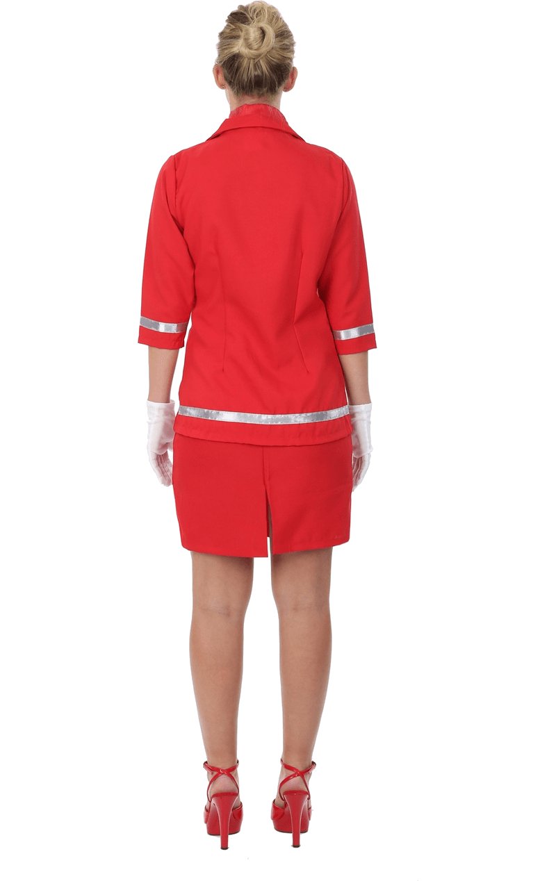 Adult Sizzling Red Air Hostess Costume - Simply Fancy Dress