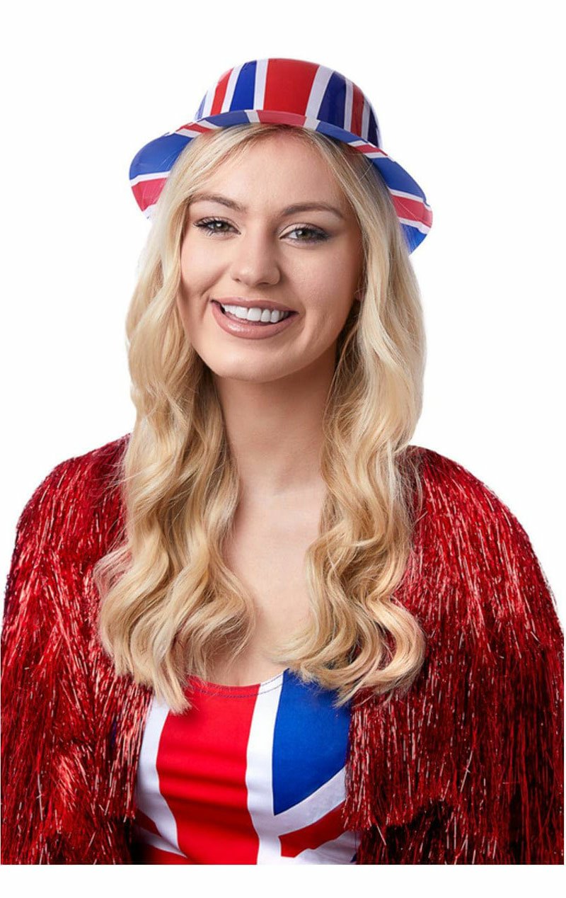 Adult Unisex Plastic Union Jack Bowler Hat - Simply Fancy Dress