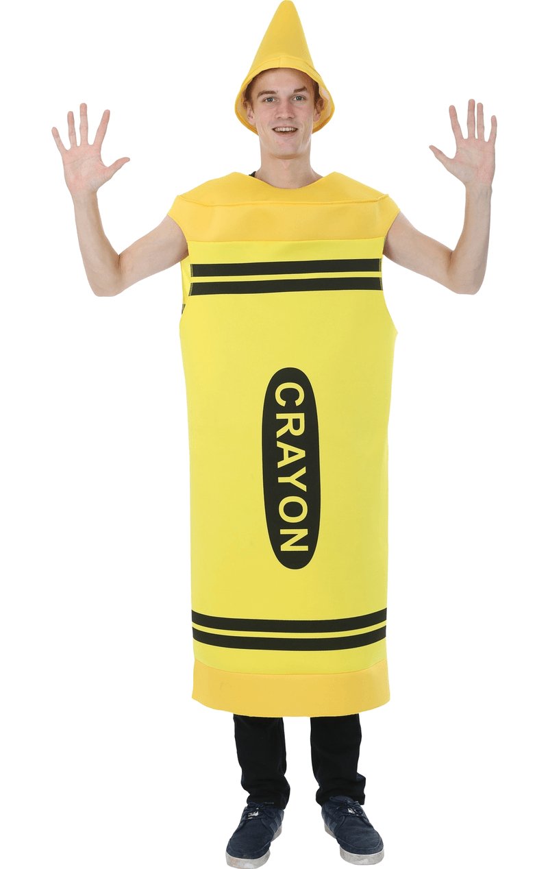 Adult Yellow Crayon Costume - Simply Fancy Dress