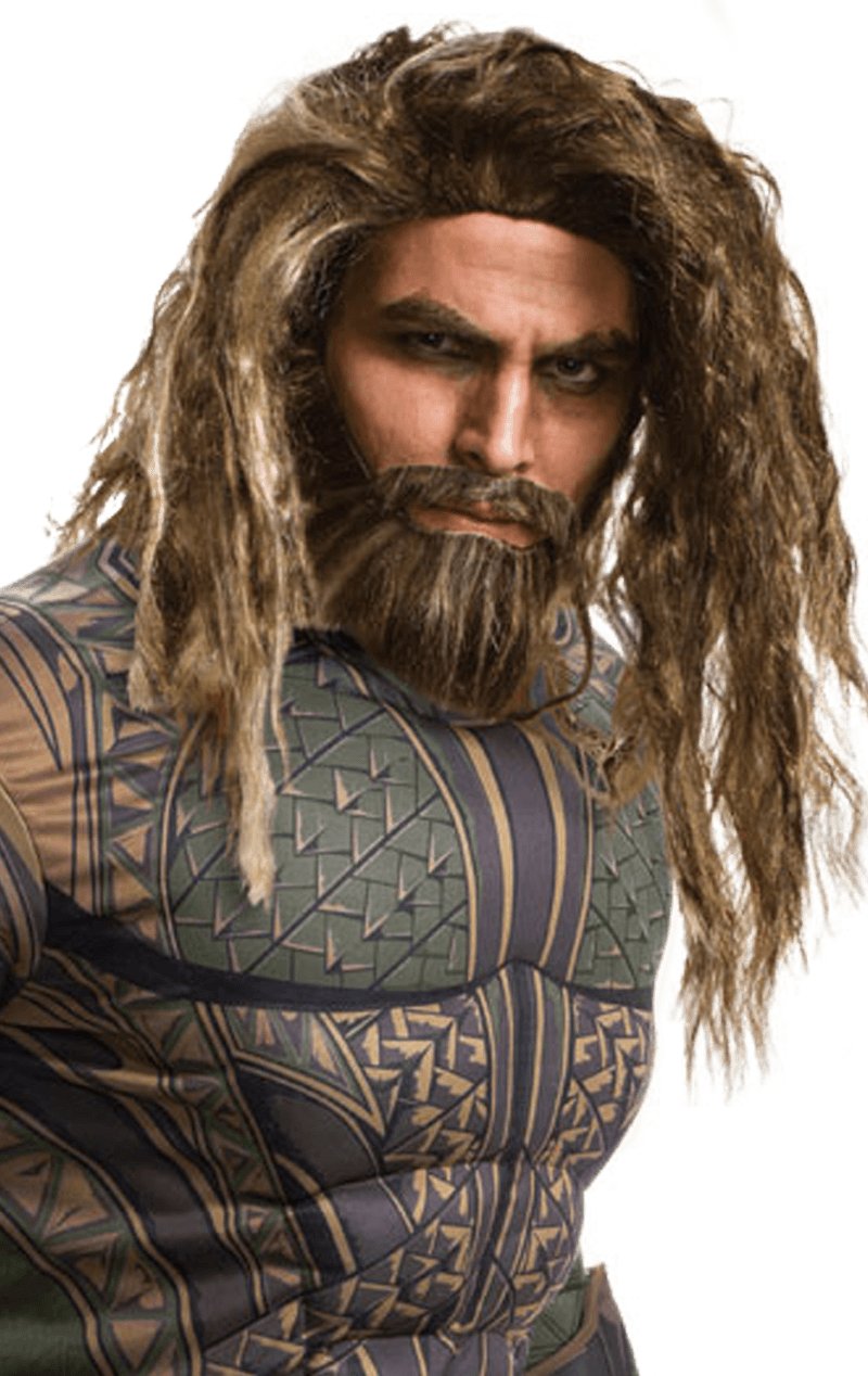 Aquaman Brown Wig & Beard Set - Simply Fancy Dress