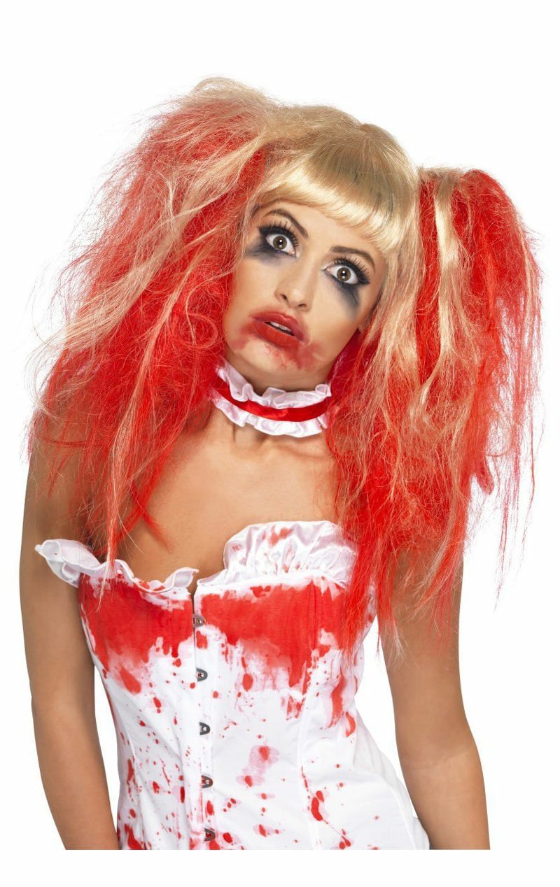Blood Drip Wig Red & Blonde Wig - Simply Fancy Dress