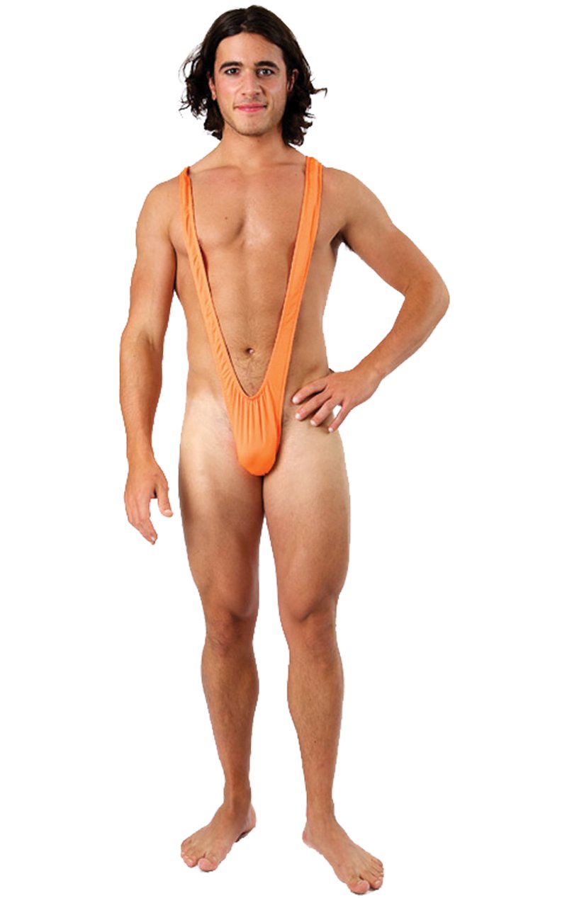 Borat Mankini Thong Swimsuit (Luminous Orange) - Simply Fancy Dress