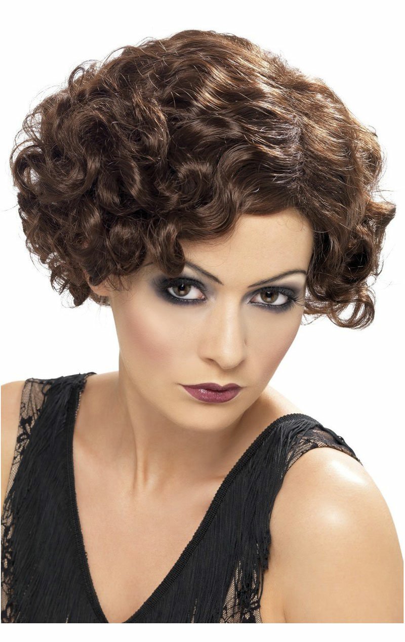 Brown 1920s Flirty Flapper Wig - Simply Fancy Dress