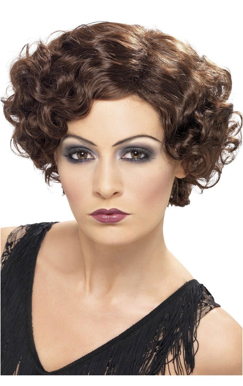 Brown 1920s Flirty Flapper Wig - Simply Fancy Dress