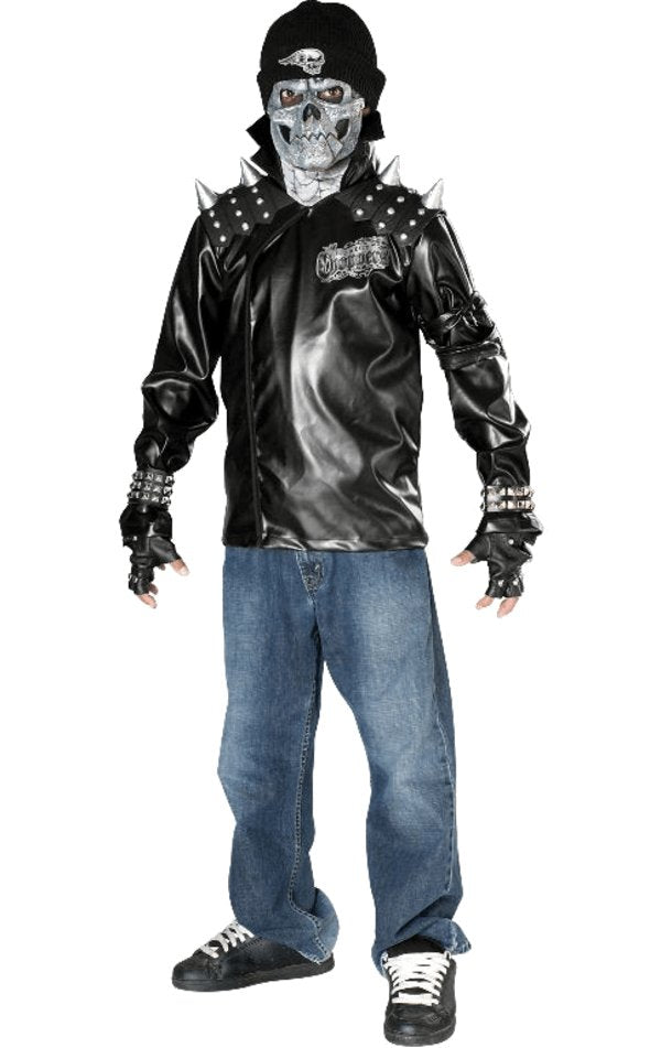 Child Metal Skull Biker Costume - Simply Fancy Dress