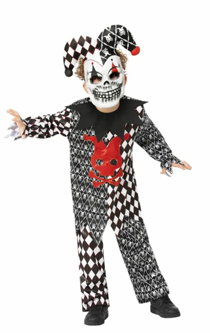 Childrens Evil Jester Costume - Simply Fancy Dress