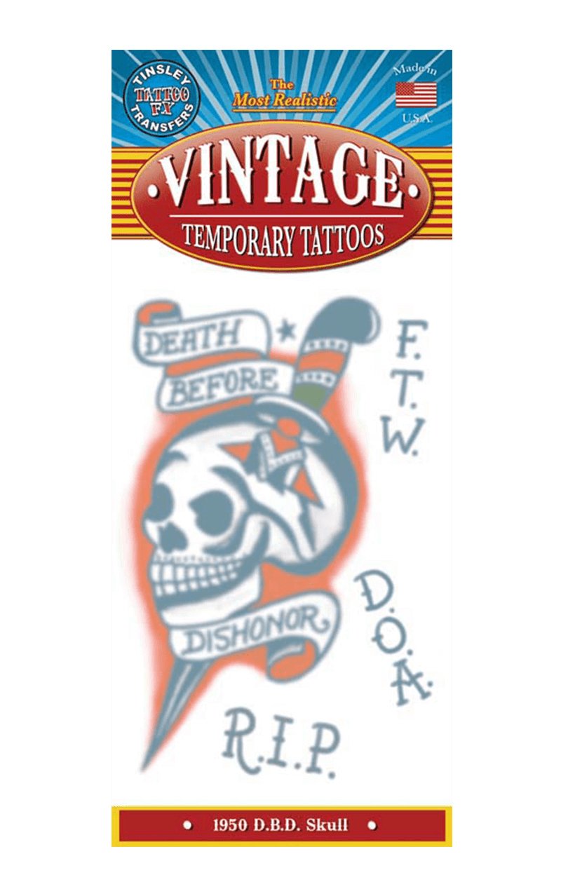 DBD Skull Vintage Tattoo - Simply Fancy Dress