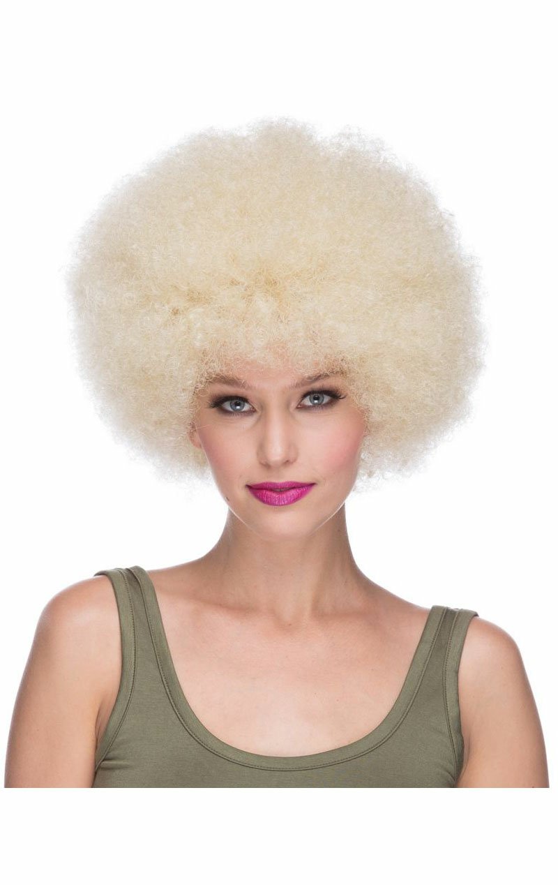 Deluxe Afro Light Blonde Wig - Simply Fancy Dress
