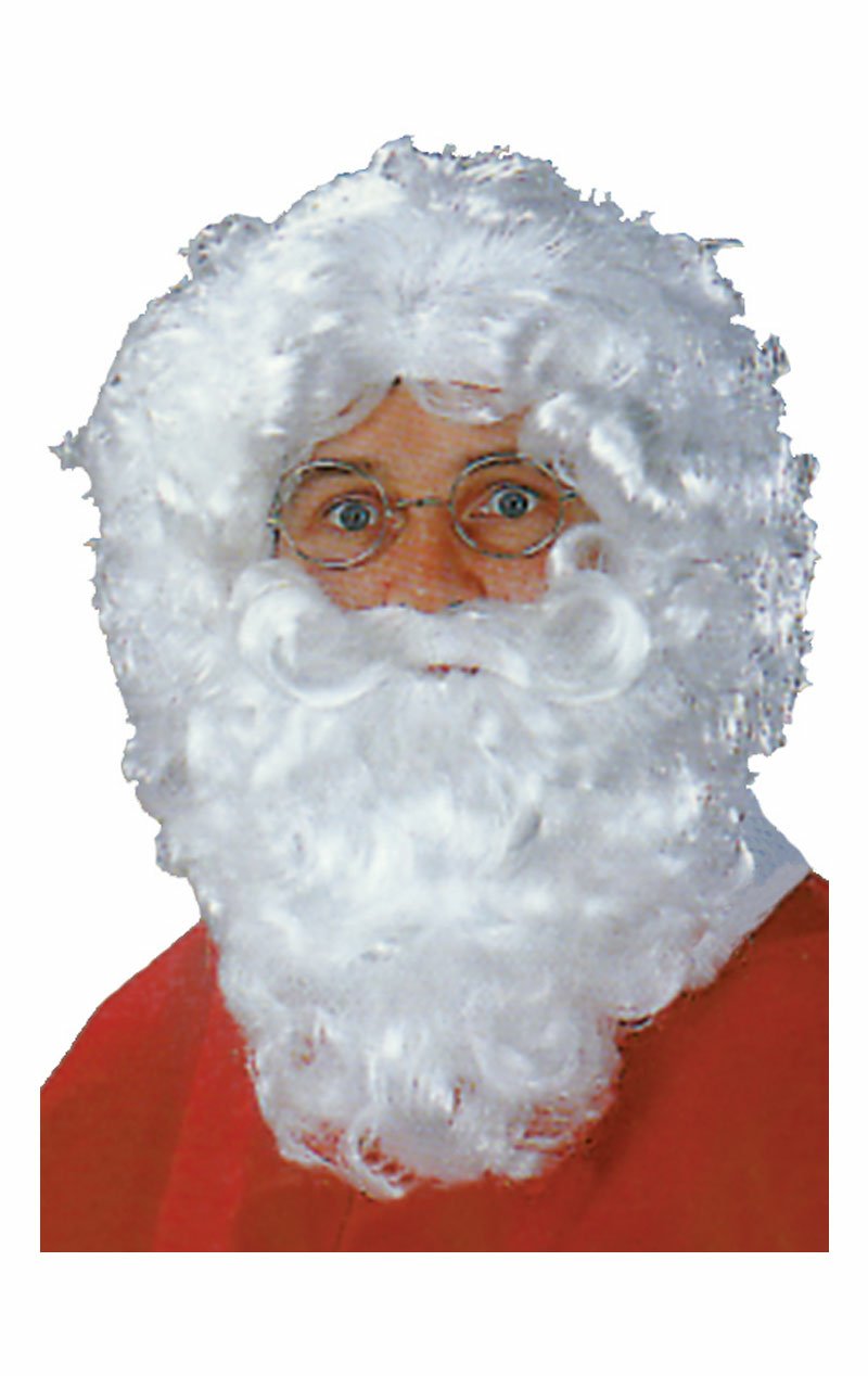 Deluxe Santa White Wig & Beard Set - Simply Fancy Dress