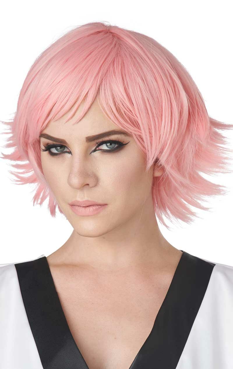 Feathered Cosplay Wig Pink - Simply Fancy Dress