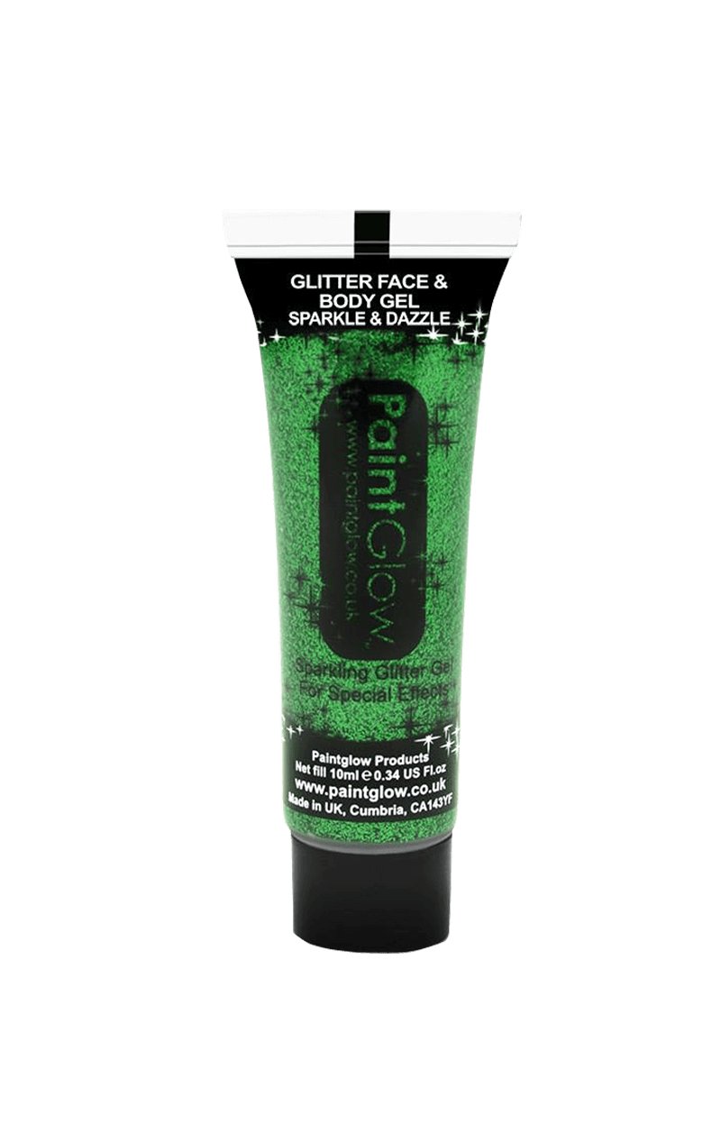 Glitter Face and Body Gel Green - Simply Fancy Dress