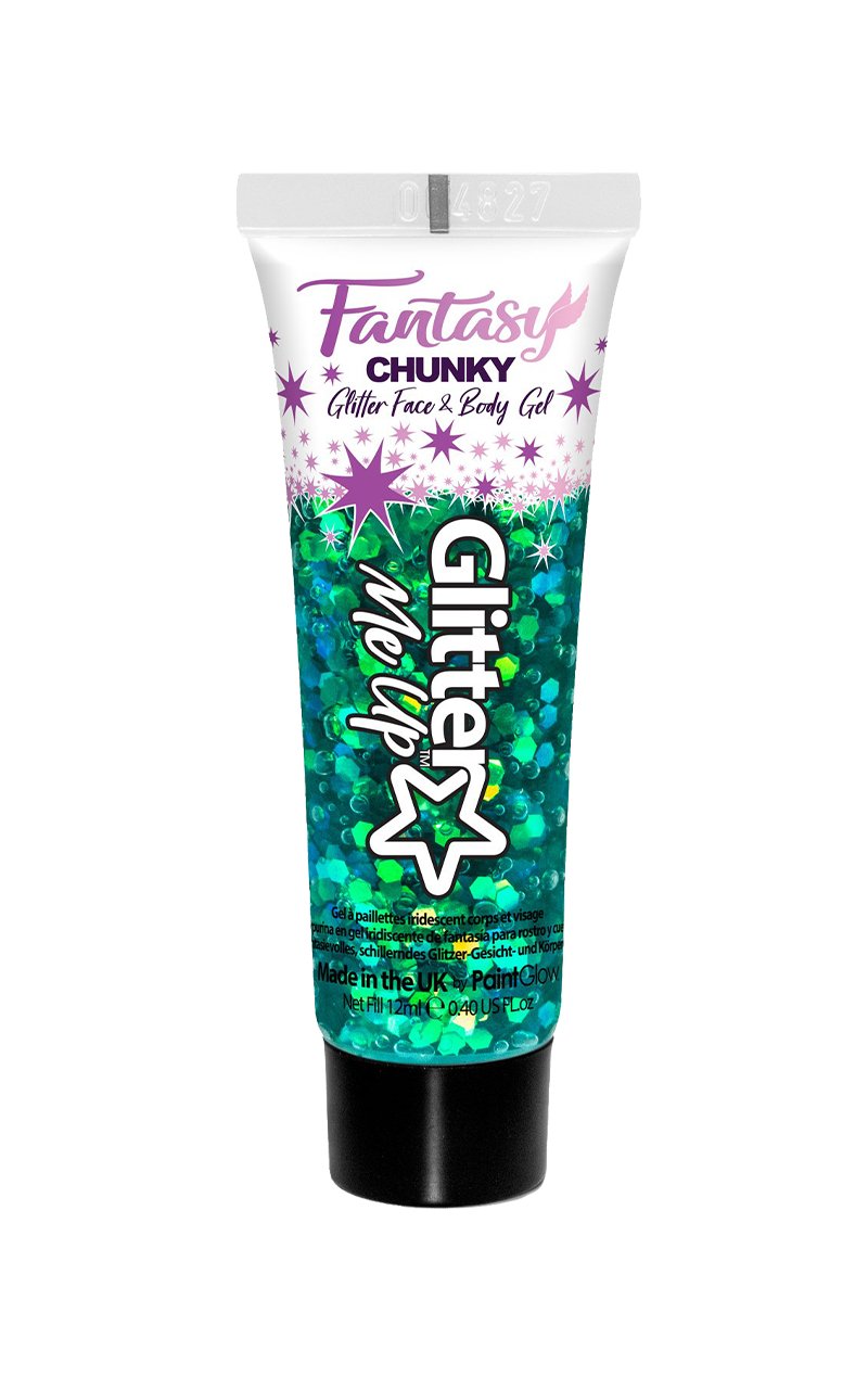Green Face And Body Glitter Gel - Simply Fancy Dress