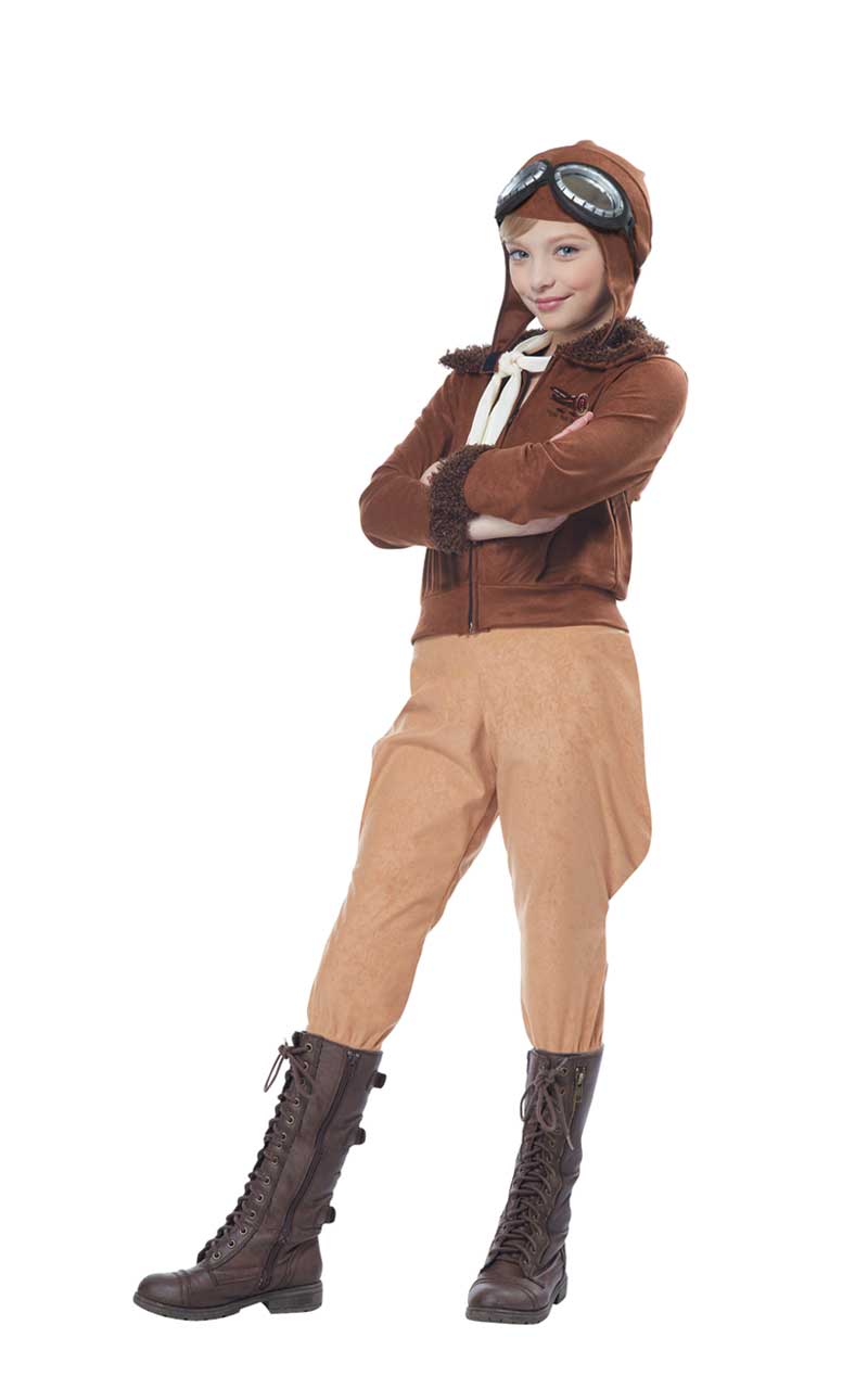 Kids Amelia Earhart Aviator Costume - Simply Fancy Dress