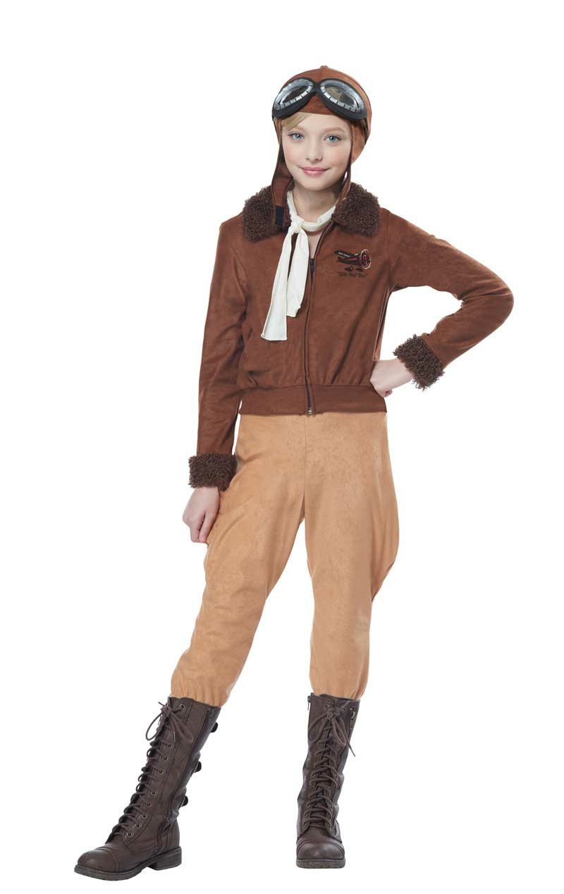 Kids Amelia Earhart Aviator Costume - Simply Fancy Dress