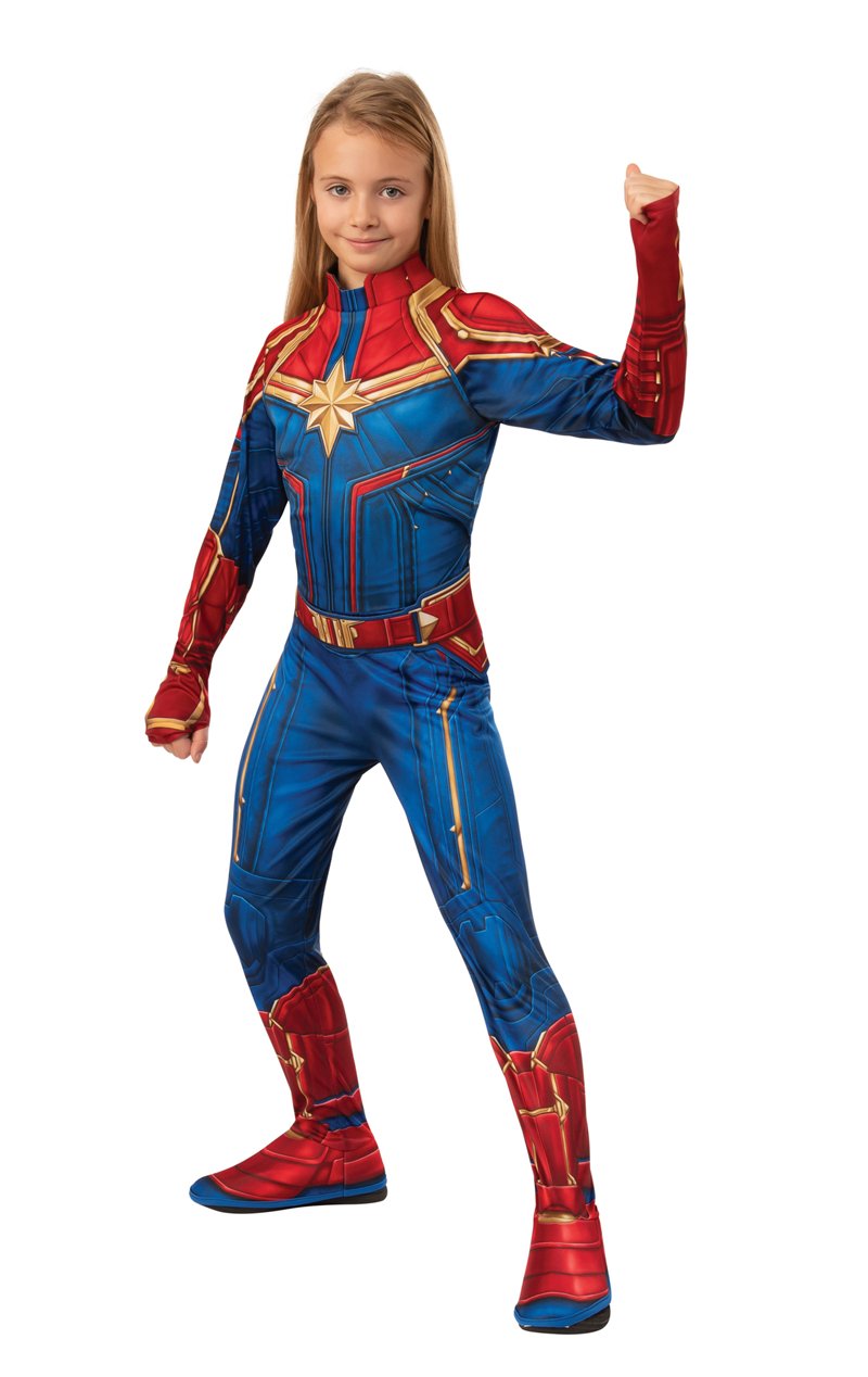 Kids Captain Marvel Hero Suit Costume - Simply Fancy Dress