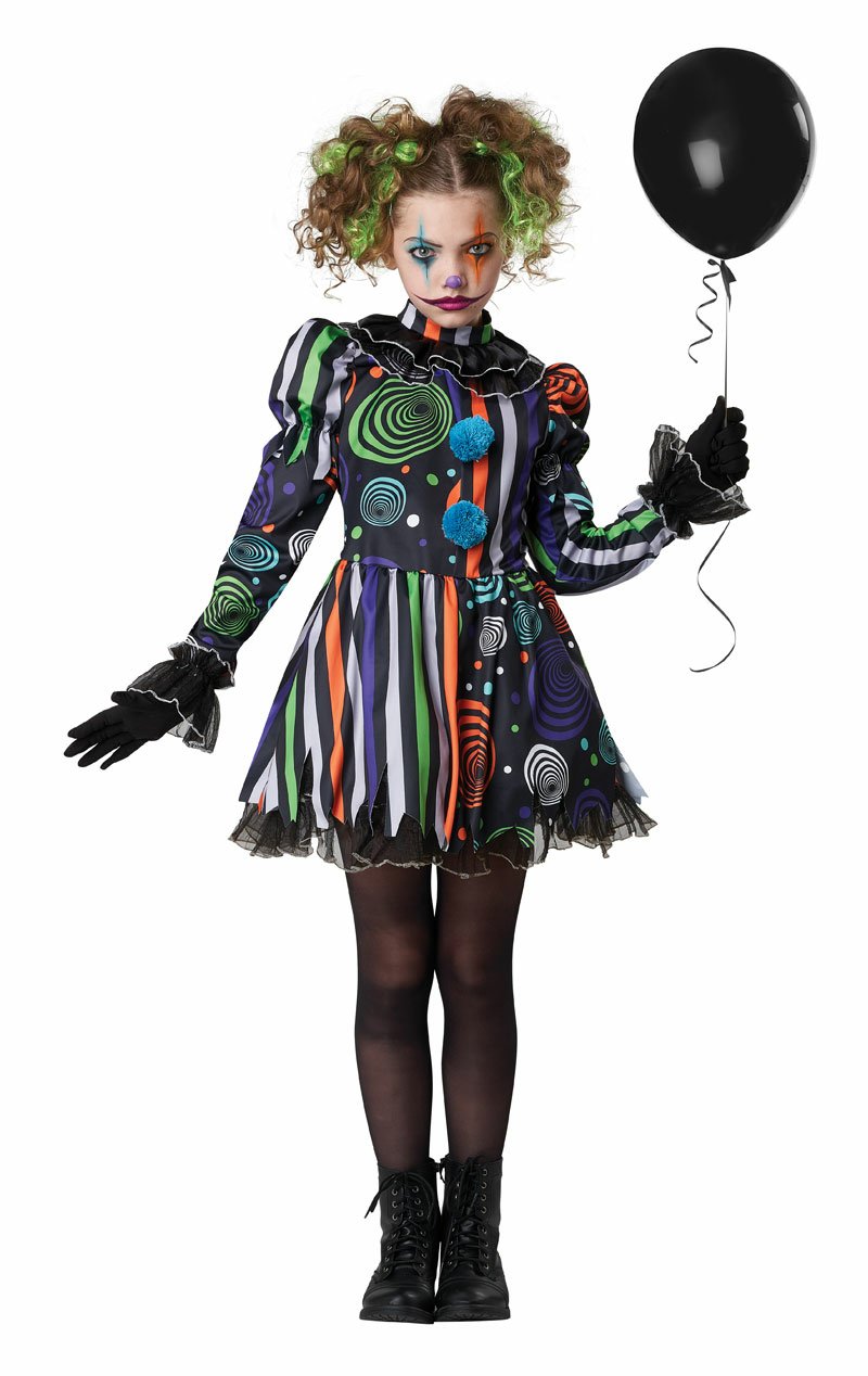 Kids Neon Nightmare Clown Costume - Simply Fancy Dress