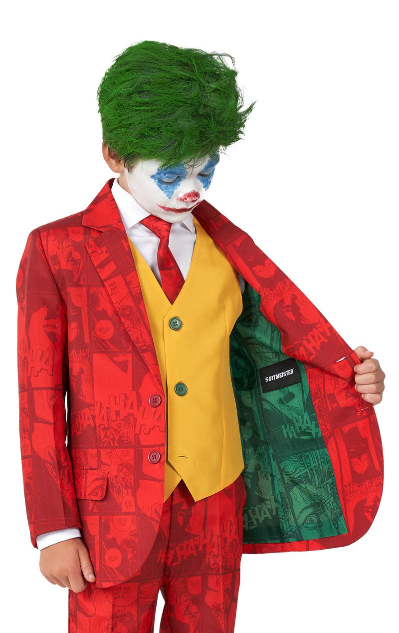 Kids SuitMeister Scarlet Joker Suit - Simply Fancy Dress