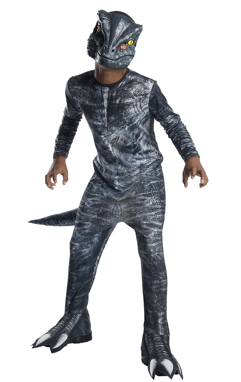 Kids Velociraptor Blue Dinosaur Costume - Simply Fancy Dress