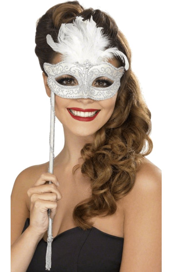 Masquerade Mask on Stick - Simply Fancy Dress