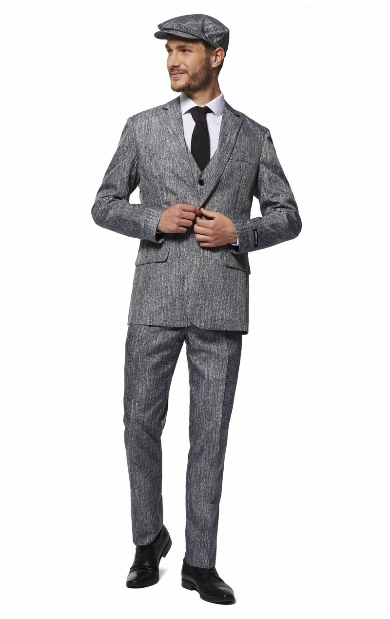 Mens SuitMeister 1920s Grey Gangster Suit - Simply Fancy Dress