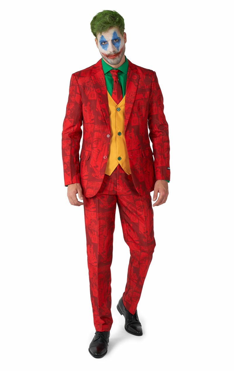 Mens SuitMeister Scarlet The Joker Suit - Simply Fancy Dress