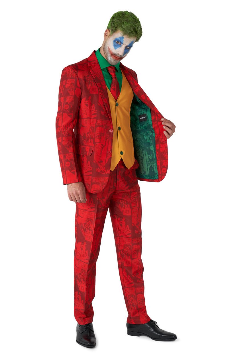 Mens SuitMeister Scarlet The Joker Suit - Simply Fancy Dress