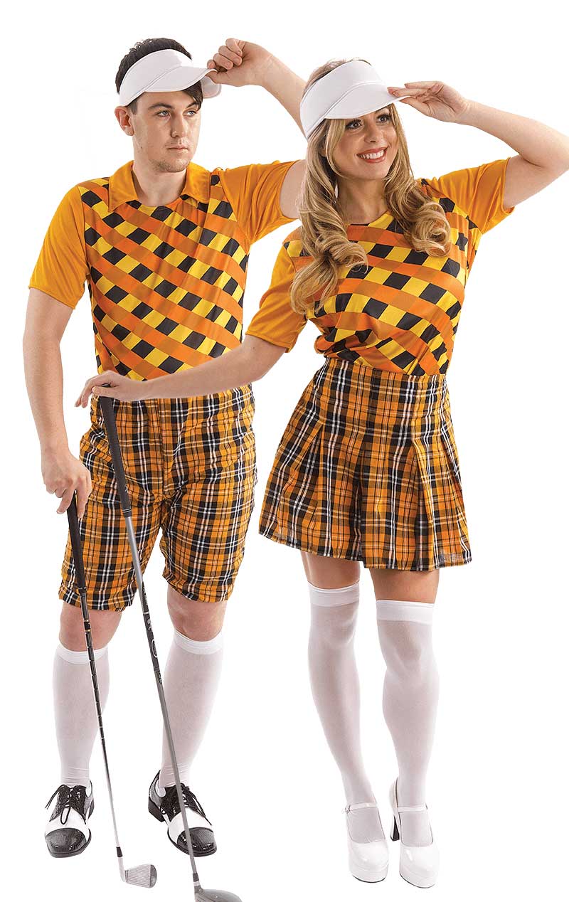 Orange Pub Golf Couples Costume - Main Image