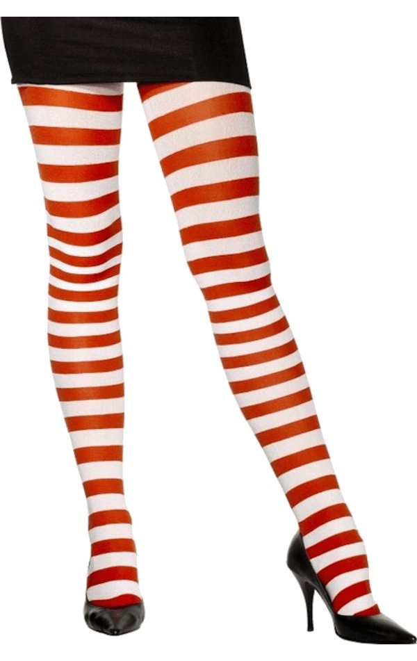 Red and White Striped Tights - Simply Fancy Dress
