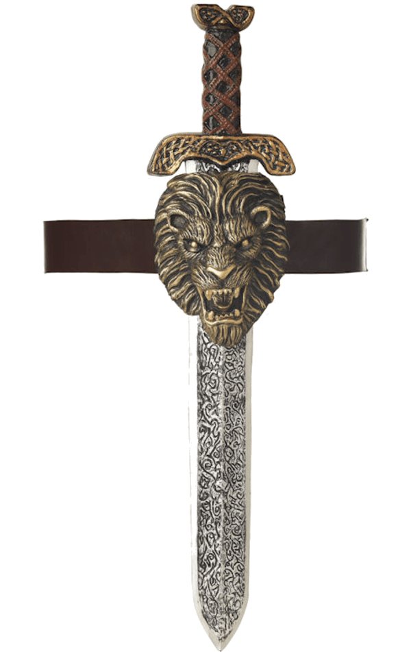 Roman Sword with Gold Lion Sheath - Simply Fancy Dress