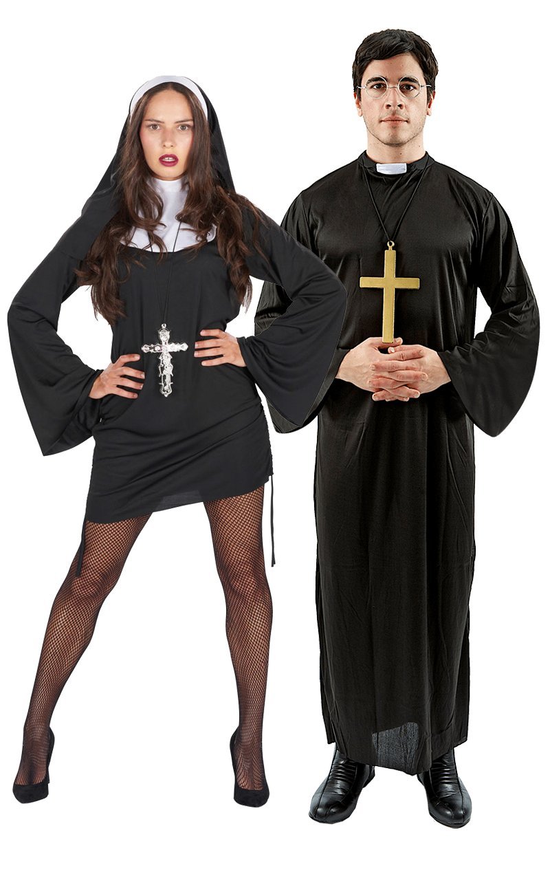 Sexy Nun & Vicar Couples Costume - Simply Fancy Dress