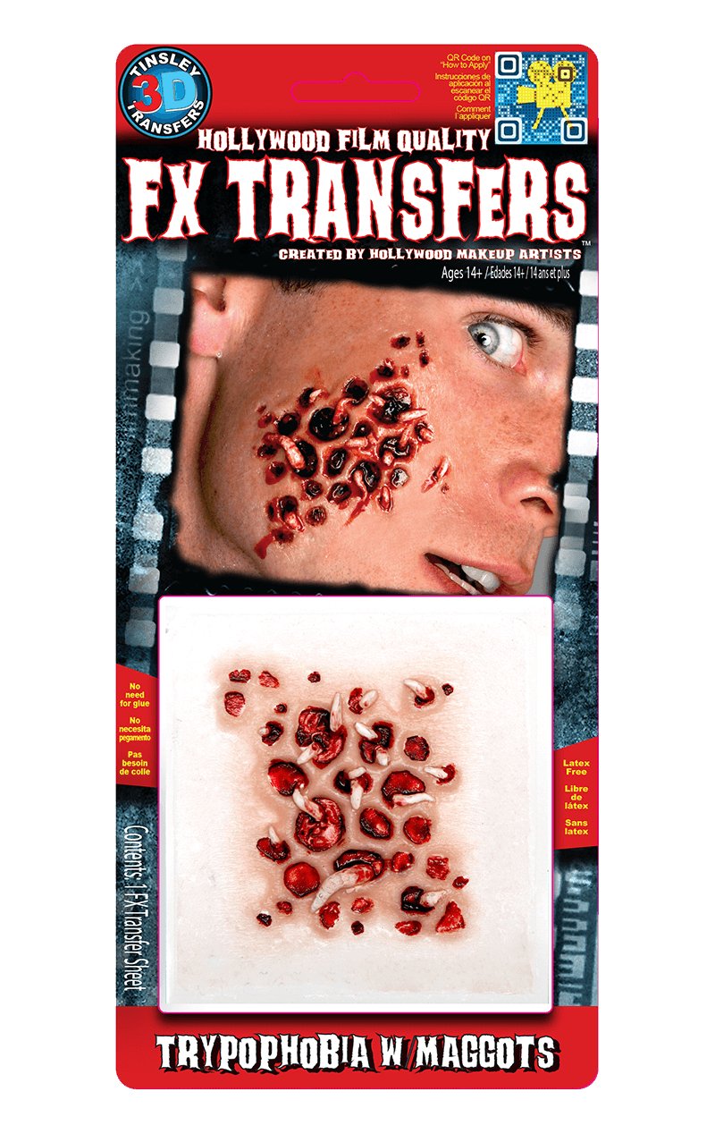 Trypophobia 3D FX Transfers Small - Simply Fancy Dress