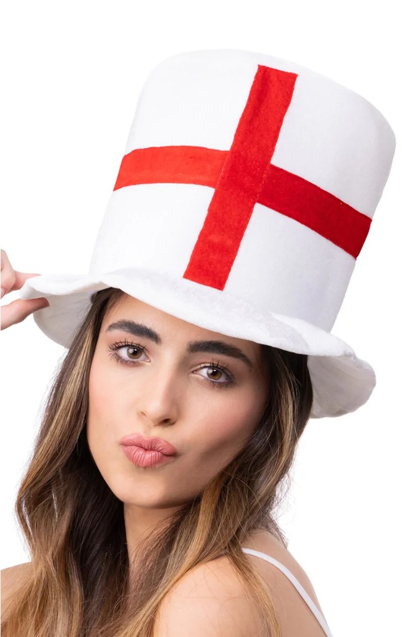 Unisex Deluxe England Flag Top Hat - Simply Fancy Dress
