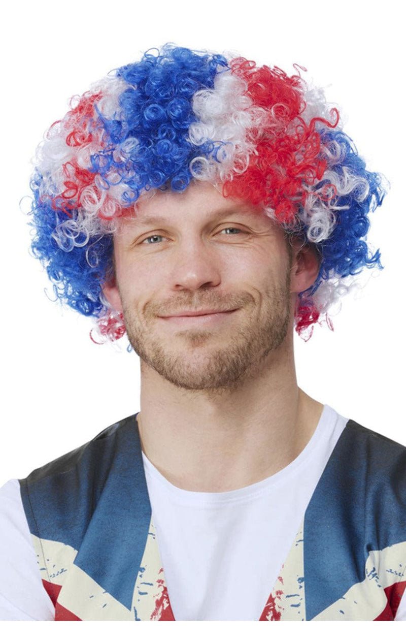 Unisex Union Jack Afro Wig - Simply Fancy Dress