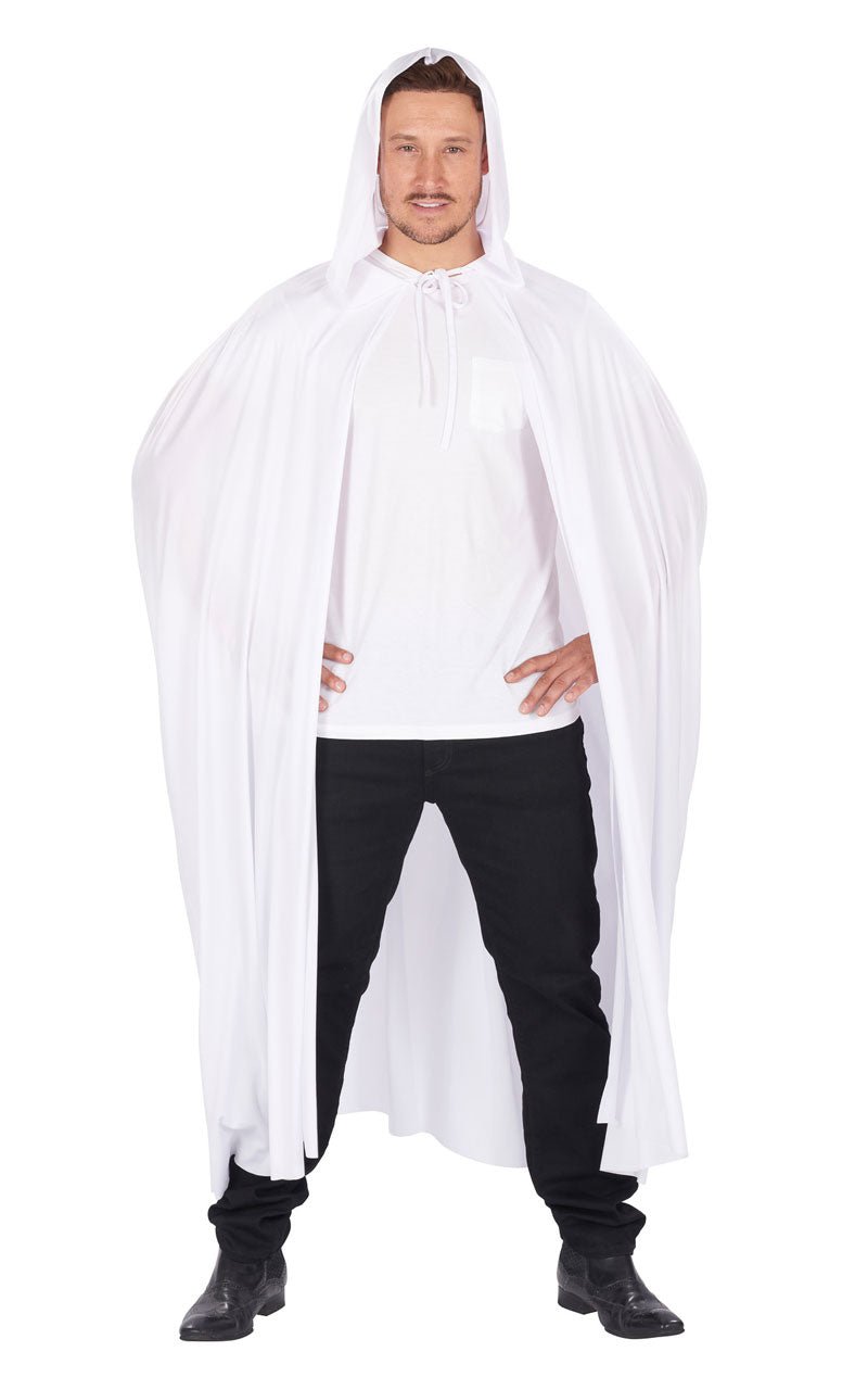 Unisex White Hooded Cape - Simply Fancy Dress