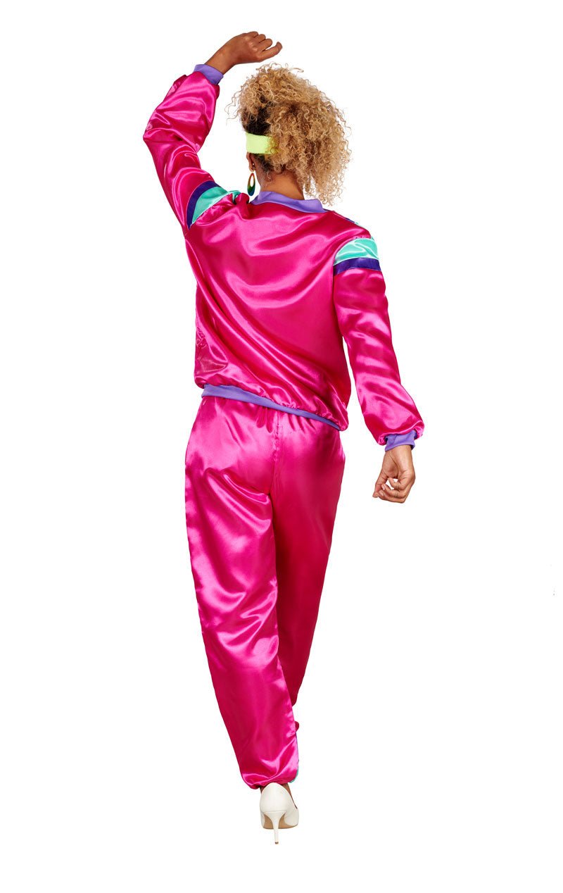 Womens 80s Pink Shellsuit Costume - Simply Fancy Dress