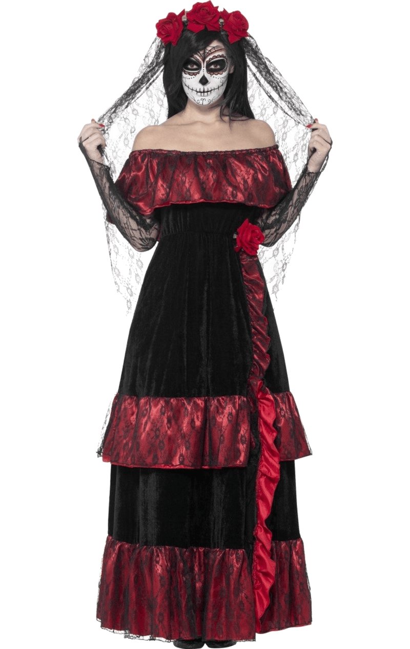 Womens Day of the Dead Bride Costume - Simply Fancy Dress