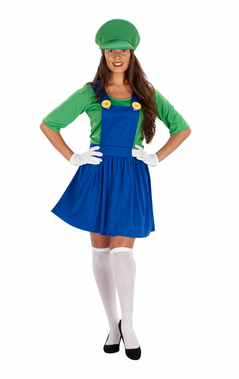 Womens Green Italian Plumber Dress - Simply Fancy Dress